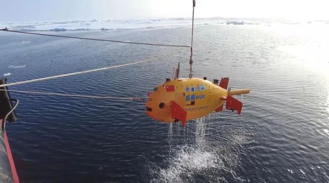 中国探索4500自主水下机器人首次探索南极