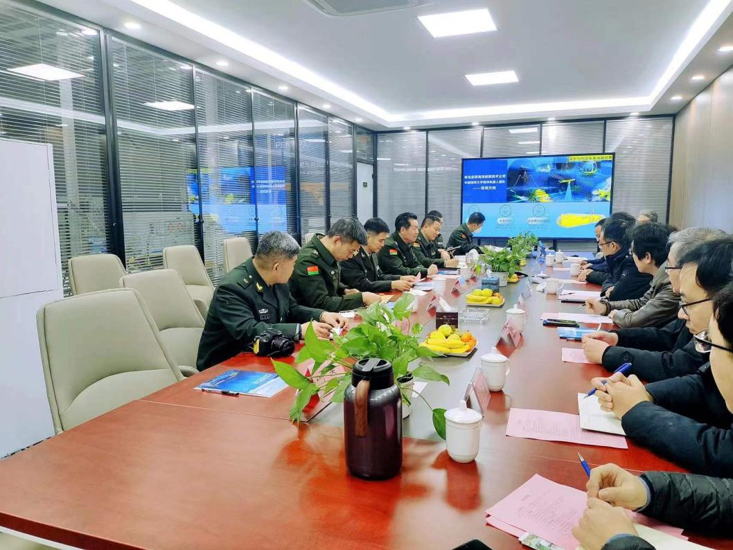 青岛警备区领导一行至澎湃海洋探索技术公司考察调研